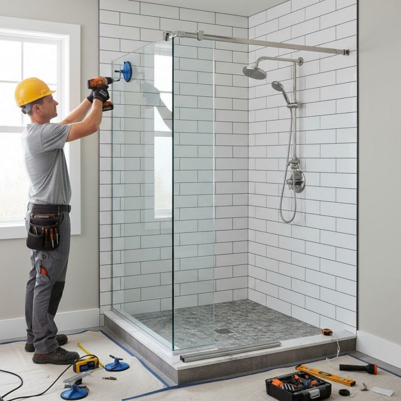 Glass Shower Door Installation in Wilmington, NC